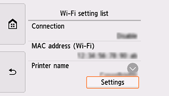 Wi-Fi settings list, click on&nbsp;Settings